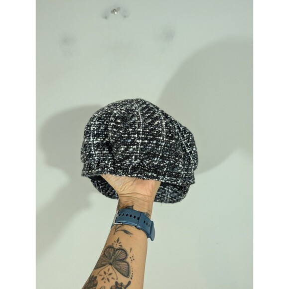 David and Young Womens Academia Preppy College Y2K Tweed Taxi Style Hat Clueless - Picture 3 of 6